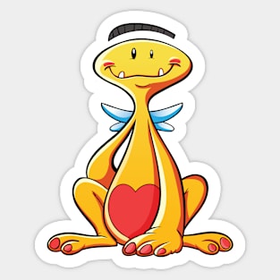 Yellow Monster Sticker